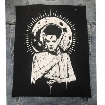Bride of Frankenstein Back Patch: Punk Horror Tattoo Art