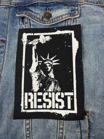 Resist Punk Patch: Sew-On Political Patch - Statue of Liberty
