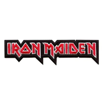 Iron Maiden Red Logo Patch Official Embroidered Iron On Heavy Metal Band Jacket Backpack Music Patch