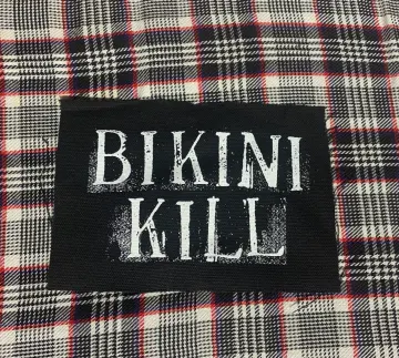 Bikini Kill Logo DIY Patch- Punk Crust Black Flag Spitboy Leftover Crack Oi
