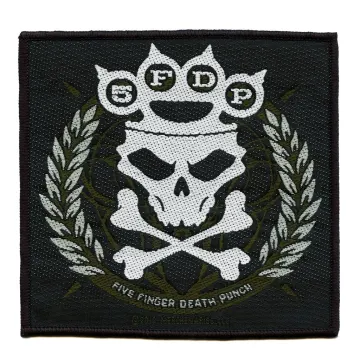 Five Finger Death Punch Patch Knuckles Crown Woven Sew On EG5