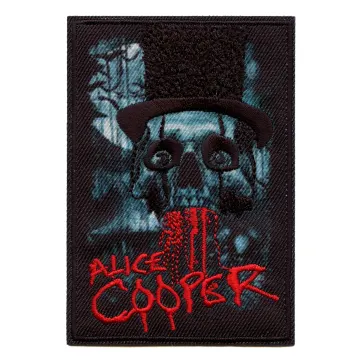 Alice Cooper Bloody Skull Top Hat Patch Shock Rock Heavy Metal Embroidered Iron On Jacket Vest Backpack Patch