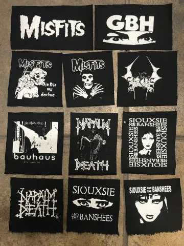 22-03 Punk metal crust doom black death grind grindcore heavy gore horror cult cartoon novelty patches sew-on DIY
