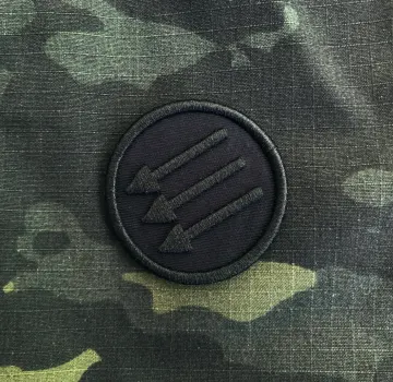 Iron Front Three Arrows Morale Patch in Black Bloc