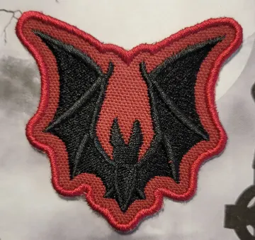 Bat patch, embroidered