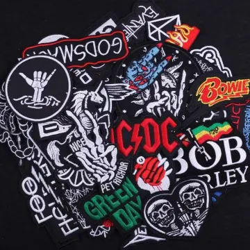 Random Rock Metal Rap Music Embroidered Iron On Patches Bundle