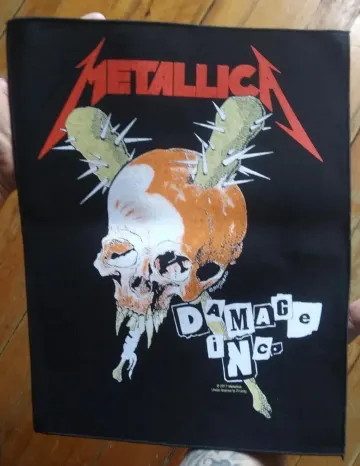 Large Metallica Sew On Battle Jacket DAMAGE INC. Death Skull PATCH