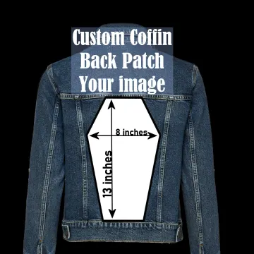 CUSTOM Coffin Shaped Back Patch -  I will make ANY picture into an Iron On Patch MTCoffinz