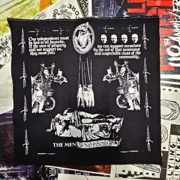 Men of No Property -  Screen Printed Back Patch | Punk | Black Metal | Crust | anticapitalist | Ireland | History |