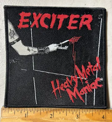 EXCITERhmm patch heavy metal death black thrash speed woven cartoon novelty patches sew-on