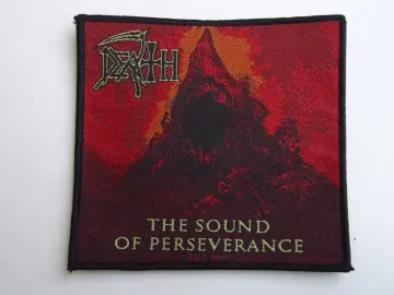 Death 'Sound of Perseverance' Woven Patch - Death Metal Emblem, Band Collectible, Iconic Album Art, Heavy Metal badge