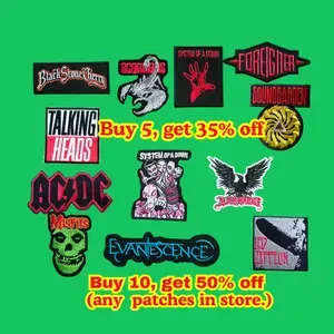 Heavy Metal Embroidered Patch, Iron On or Sew On Badge for Jackets (1.3k) Sale Price $4.54 $ 4.54 $ 6.99 Original Price $6.99 (35% off)