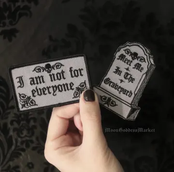 Goth Iron On Patch Bundle: Graveyard & Attitude - MoonGoddessMarket