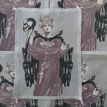 Gothic Roman Goddess Sew On Patch: Underworld Screen Print