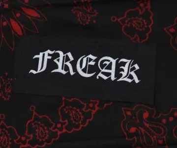 freak glitter patch, punk patch, gothic text