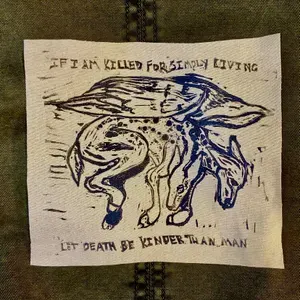 Handprinted Angel Deer Patch (214) $ 8.00 FREE shipping
