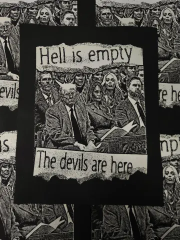 HELL IS EMPTY backpatch sew on punk patch 11 x 14