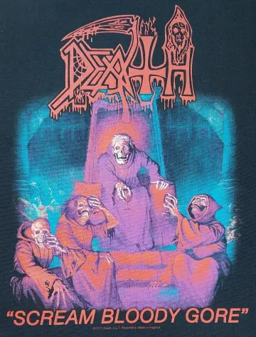 Licensed DEATH Scream Bloody Gore Heavy Thrash Metal Band Large Sew On Battle Jacket Back Patch