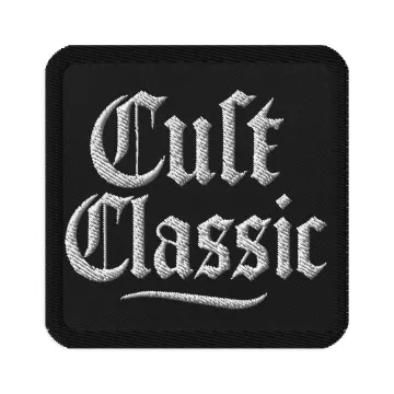 Cult Classic White Gen X Patch – Iron-On Gothic Embroidered Applique for Jackets, Bags & Alt Y2K Horrorcore Aesthetic DIY Fashion
