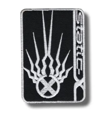 Static X Patch Badge Applique Embroidered Iron on b65f85