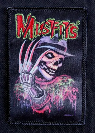 Licensed MISFITS Freddy Nightmare Fiend Punk Goth Horror Rock Music Band Iron On Battle Jacket Patch