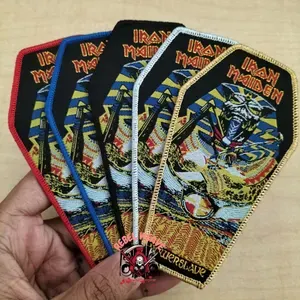 Iron Maiden Powerslave Coffin Woven Patch, Egyptian Eddie Metal Band Sew On Badge (31) $ 12.00