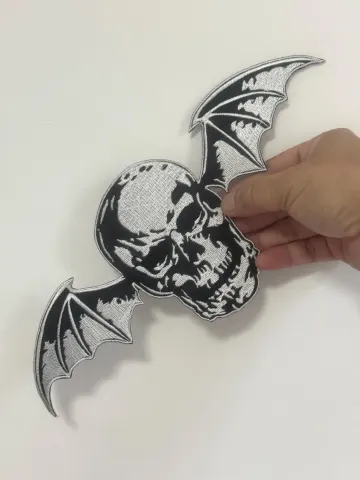 Skull Wings Avenged Sevenfold Logo flying bats Devil Death symbol Embroidery Iron-On Sew-On Patches