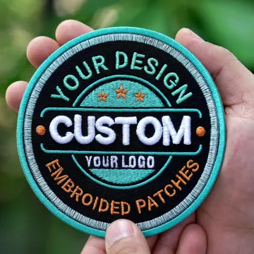Custom Embroidered Logo Patch: Iron On, Sew On, or Hook & Loop