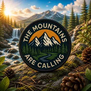 The Mountains Are Calling Patch/Iron-On Patch/Camping Hiking/Merit Badge/Explore More/Sew-On Applique for Clothing Vest/Jacket Hats Backpack