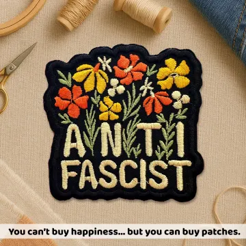 Anti Fascist Rainbow Patch, LGBTQ Butterfly Equality Rights Social Justice Embroidery Patches for Clothes, Jackets, Backpacks, Hats Gift