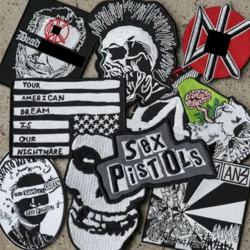Embroidered Punk Patches: Skull, Band & Goth, Iron/Sew on Applique, Retro Music Patch