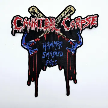 Cannibal Corpse Hammer Smashed Face Shaped Border | Embroidered Back Patch
