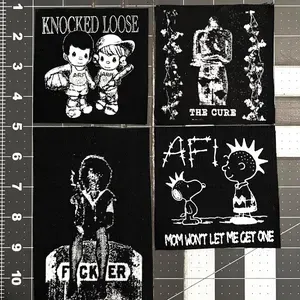 Canvas Punk Sew-On Patch | Goth Emo Hardcore Fashion (302) $ 5.00