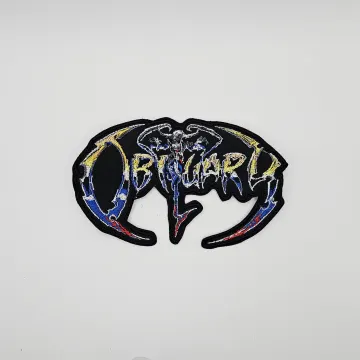 Obituary The End Complete logo Shaped Border Embroidered Patch