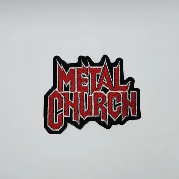 Metal Church Logo Shaped Border Embroidered Patch