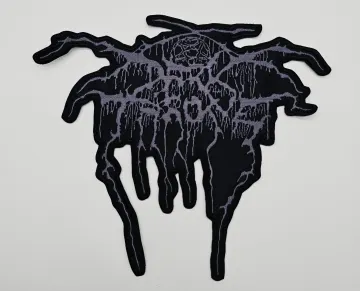 Dark Throne Gray Logo Shaped Border | Embroidered Back Patch