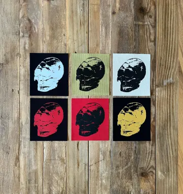 Man is the Bastard - MiTB - Left Facing Skull - Canvas Patch