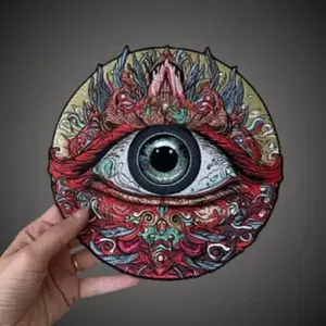 Psychedelic Eye For Jackets Large Embroidered Back Patch — Iron On Applique