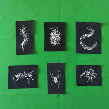 Creepy Crawlies Patch Collection, Bug Crust Patches for Jackets Jeans Bags
