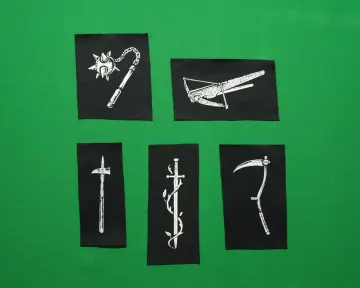Medieval Weapon Patch -  MTG Punk Patches for clothes, DnD fantasy art, Sew on Patches