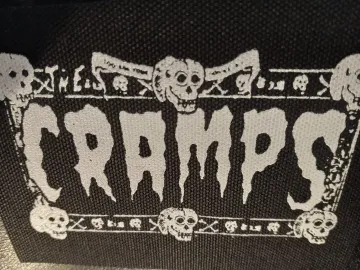 Goth Punk Patch Original design Plastisol on Black Canvas Screen Printed Psychobilly Cramps gugu muck