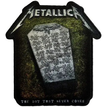 OFFICIAL Metallica Never Die Tombstone Embroidered Iron On Patch - Heavy Metal 41-J