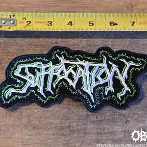 Suffocation Patch Large High Quality Embroidery Patch ~ High Quality Embroidered Canvas