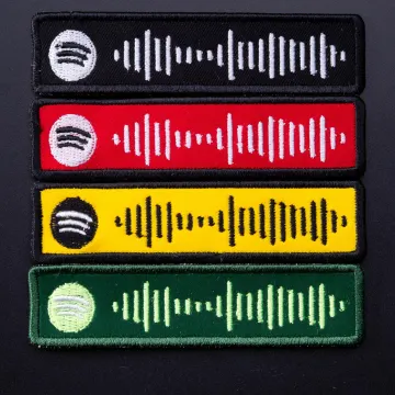 Custom Scan Code Music Patch, Scannable Embroidered Patch, Iron on / Hook & Loop Patches for Backpacks Hats, Custom Song Patches
