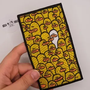 Embroidered Duck Patch, Indie Art Iron On Applique, Quirky Alt Jacket Back Patch (60) $ 30.43