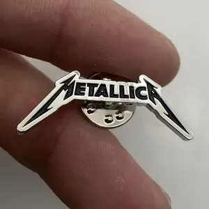 Vintage Metallica Pin (max.dim 32 mm) Enamel Metal Lapel Pin Badge Mega Death Trash Metal Hard Rock MC Music (542) $ 6.04