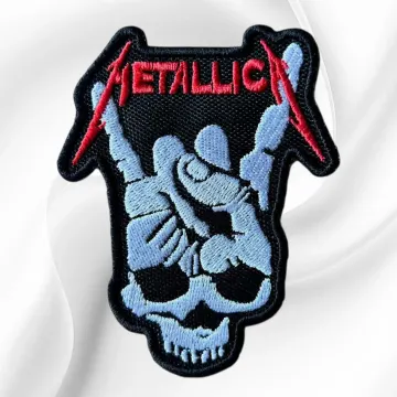 Metallica Skull Rock On Embroidered Patch (3.75" x 3") – Iron-On/Sew-On Band Logo