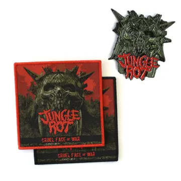 Jungle Rot - Cruel Face of War - Official Woven Patches & Enamel Pins - Death Metal Merch