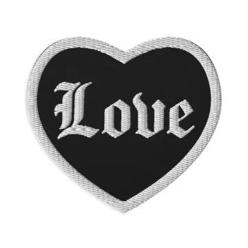 Love - Embroidered Heart Patch