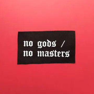 Sew On Grunge Punk Patch – Accessory for Clothes – No gods No masters Patch